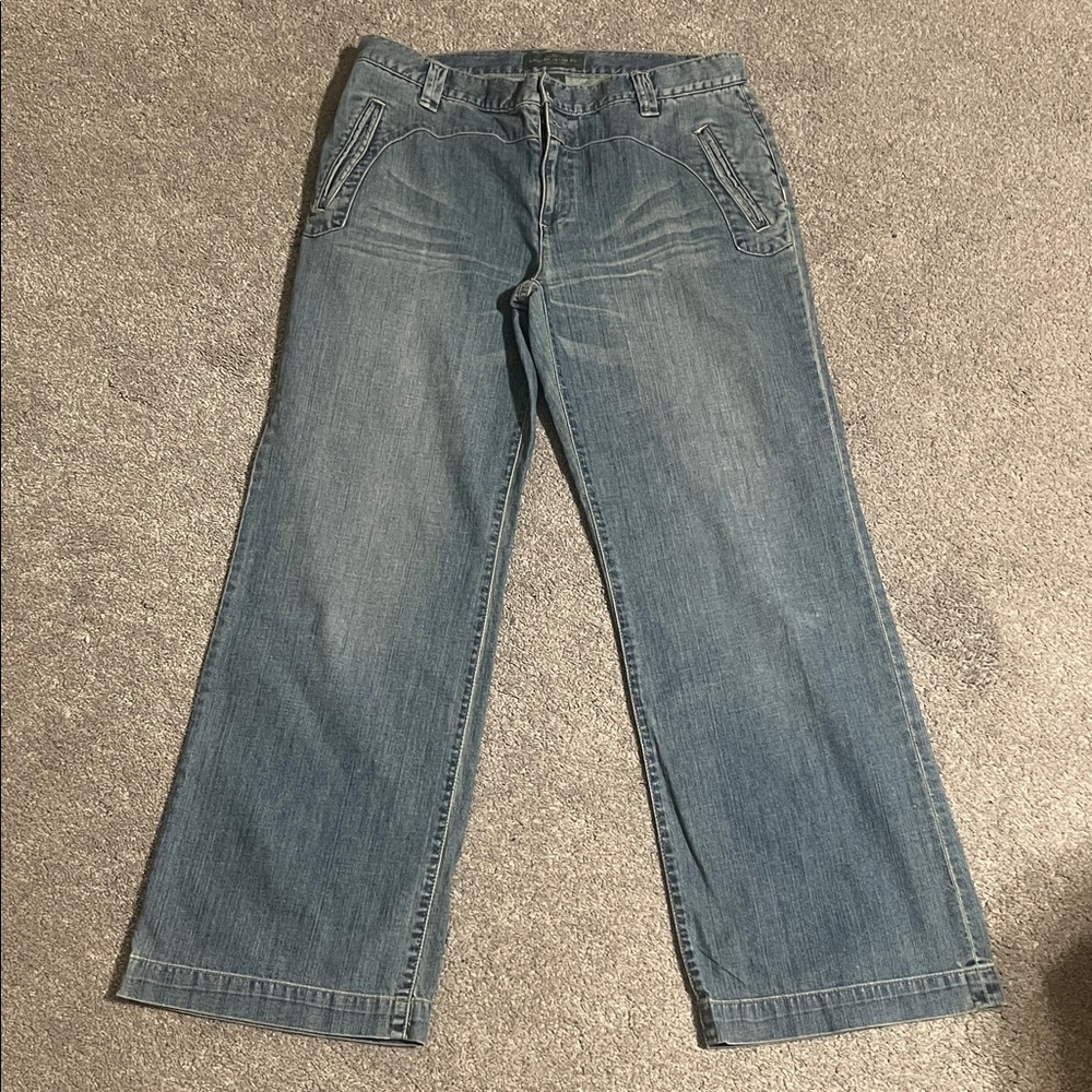 Ralph Lauren Lauren Jeans Co. Wide Leg Western Denim Jeans | Size 12